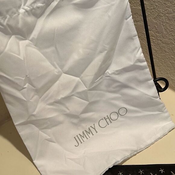 Jimmy Choo Unisex Star Studded Bifold Wallet Black Leather Edgy Punk Statement - Picture 10 of 11